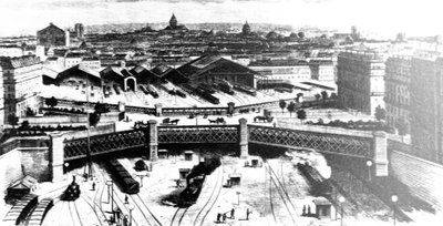 2295 Gare St Lazare en París en 1900 Archivos de Unbekannt