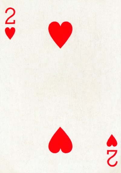 2 de Corazones de una baraja de cartas de Goodall & Son Ltd., c1940 de Unbekannt
