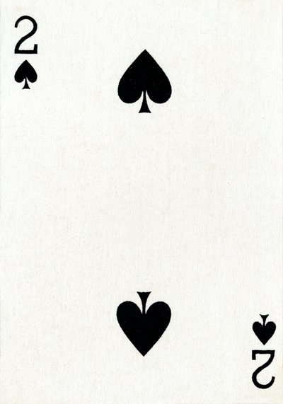 2 de espadas de una baraja de cartas de Goodall & Son Ltd., c. 1940 de Unbekannt