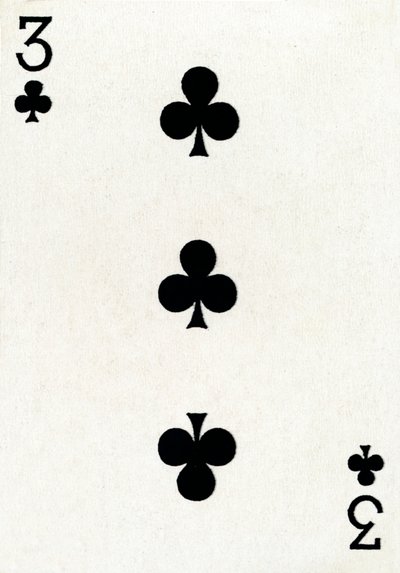 3 de tréboles de una baraja de cartas de Goodall & Son Ltd., c1940 de Unbekannt
