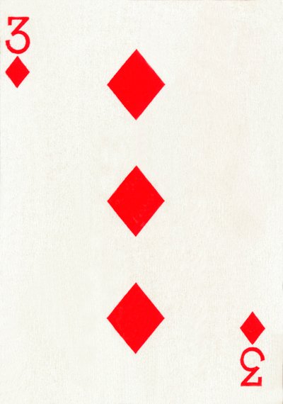 3 de diamantes de una baraja de cartas de Goodall & Son Ltd. de Unbekannt