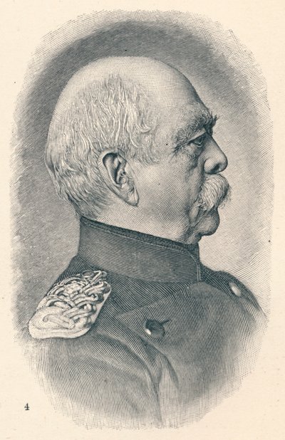 4 - Otto Van Bismarck en cuatro etapas de su carrera, 1907 de Unbekannt