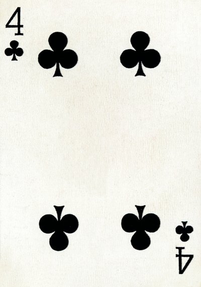 4 de tréboles de una baraja de cartas de Goodall & Son Ltd., c1940 de Unbekannt