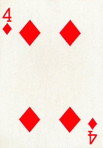 4 de Diamantes de una baraja de cartas de Goodall & Son Ltd., c. 1940 de Unbekannt