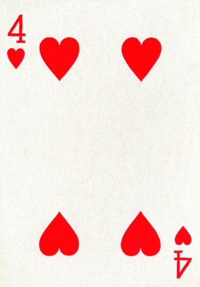 4 de Corazones de una baraja de Goodall & Son Ltd., c1940 de Unbekannt