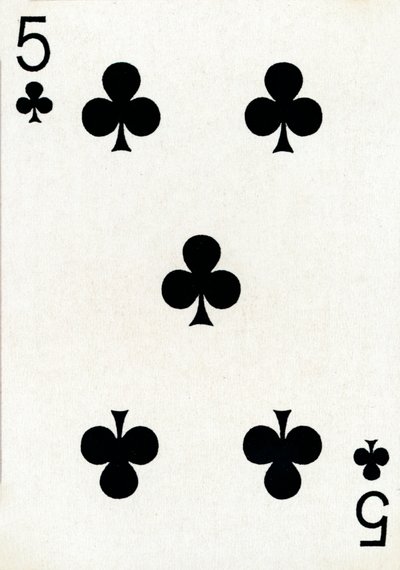 5 de tréboles de una baraja de cartas de Goodall & Son Ltd., c1940 de Unbekannt