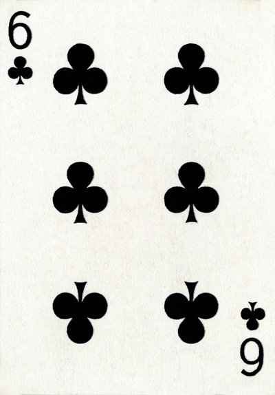 6 de tréboles de una baraja de cartas de Goodall & Son Ltd., c1940 de Unbekannt
