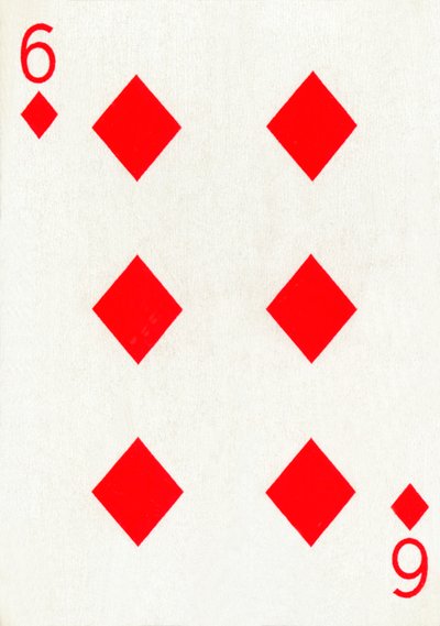 6 de diamantes de una baraja de cartas de Goodall & Son Ltd., c.1940 de Unbekannt