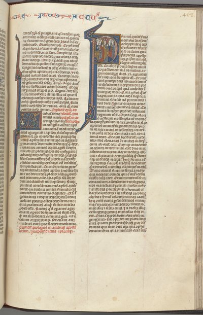 Fol. 463r, Hechos, inicial historiada P, la Ascensión de Unbekannt