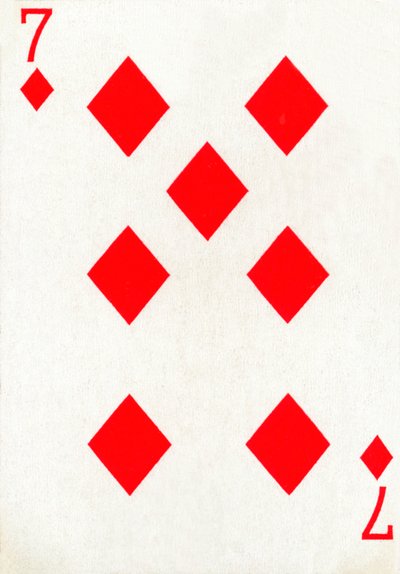 7 de Diamantes de una baraja de Goodall & Son Ltd., c1940 de Unbekannt