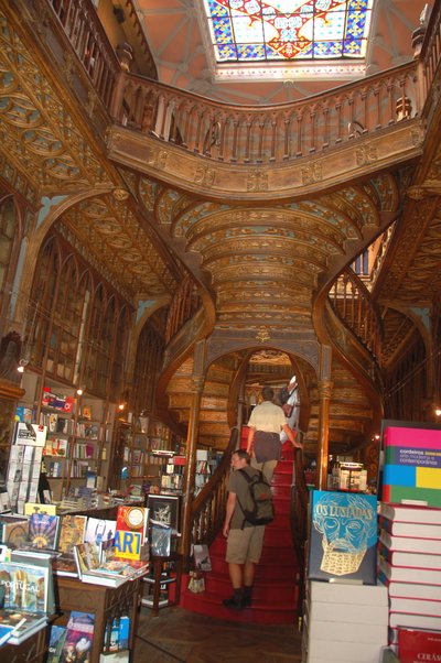 La librería más hermosa de Oporto, Portugal, muy famosa, julio de 2009 de Unbekannt