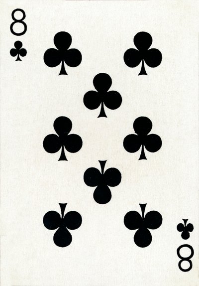 8 de tréboles de una baraja de cartas de Goodall & Son Ltd., c. 1940 de Unbekannt