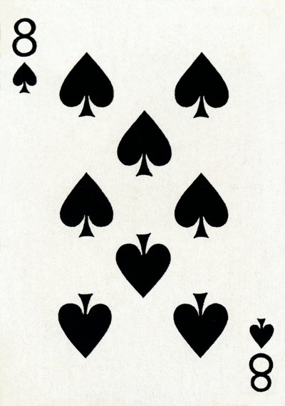 8 de espadas de una baraja de cartas de Goodall & Son Ltd., c1940 de Unbekannt