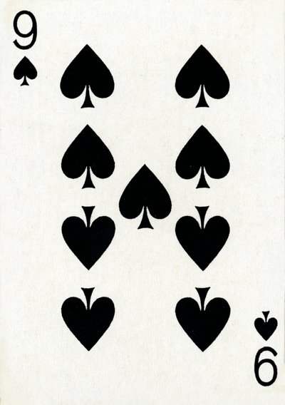 9 de espadas de una baraja de cartas de Goodall & Son Ltd. de Unbekannt