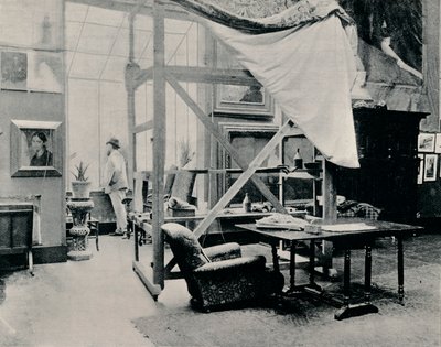 A. Besnard en su estudio, c. 1897 de Unbekannt