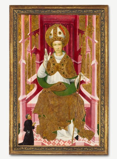 Un Santo Obispo con un Donante San Luis de Tolosa, principios de 1400 de Unbekannt