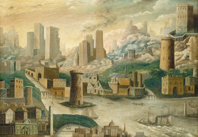 Una ciudad de fantasía, mediados del siglo XIX de Unbekannt