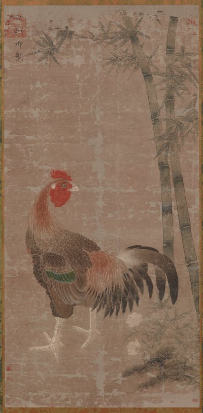 Un gallo y bambúes, dinastía Ming, ca. 1105-1135 de Unbekannt
