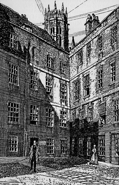 Una esquina de Cliffords Inn, 1903 de Unbekannt