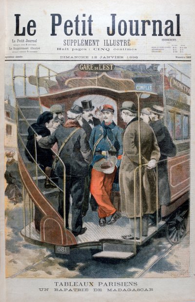 Un soldado francés de regreso a casa desde Madagascar, 1896 de Unbekannt