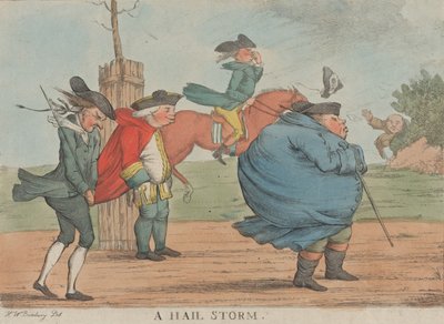 Una tormenta de granizo, 1800-1820 de Unbekannt