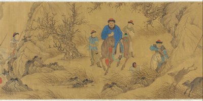 Una escena de caza, siglo XVIII de Unbekannt