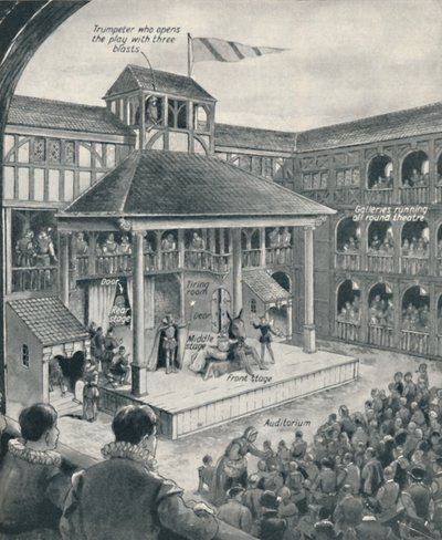 Un teatro de Londres en la época de Shakespeare, c1934 de Unbekannt