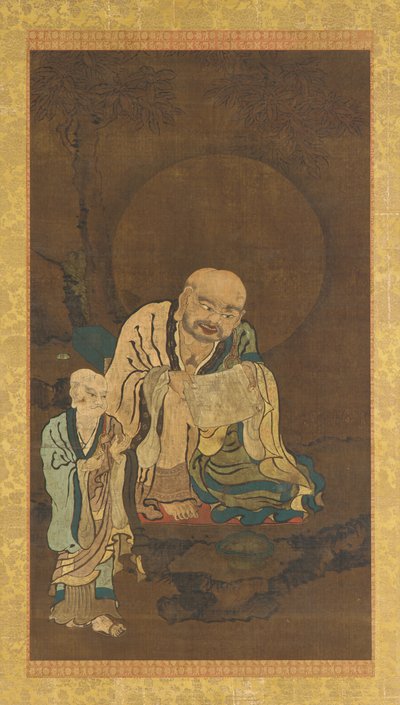Un Luohan y un asistente, dinastía Ming, 1368-1644 de Unbekannt