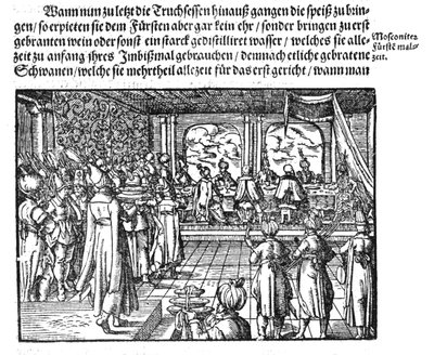 Una Comida del Zar De Die Moskouitische Chronica por S. Herberstein de Unbekannt