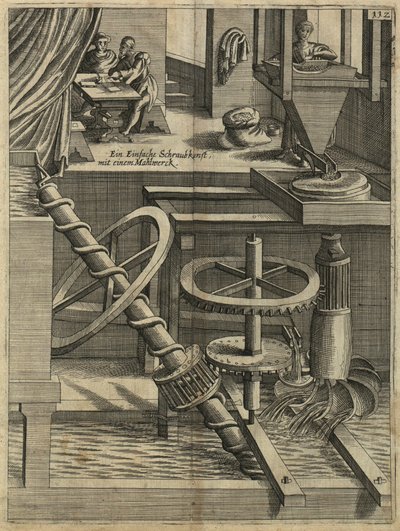 Un molino como perpetuum mobile, 1629 de Unbekannt