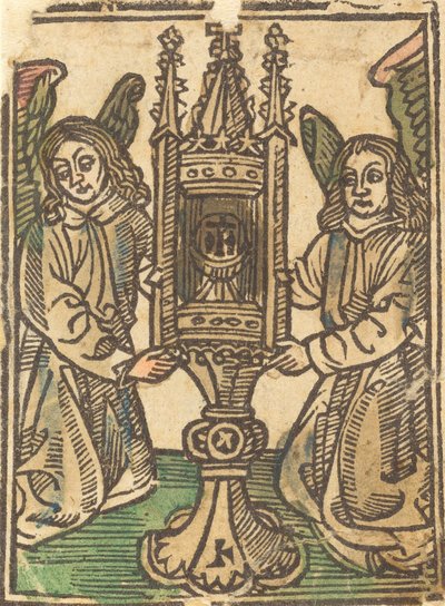 Una Custodia Sostenida por Dos Ángeles, 1495-1500 de Unbekannt