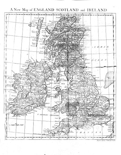Un Nuevo Mapa de Inglaterra, Escocia y Gales, siglo XIX de Unbekannt