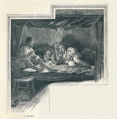 Una noche en un fumadero de opio, 1891 de Unbekannt