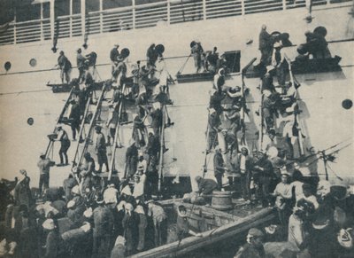 Un método novedoso de abastecimiento de carbón en el puerto de Yokohama, 1936 de Unbekannt