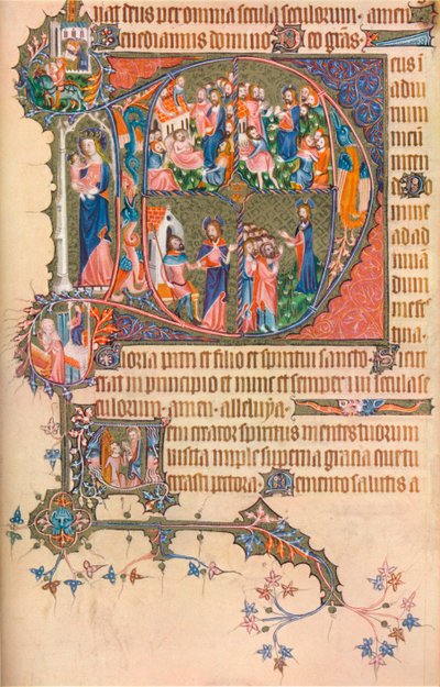 Una página del Salterio-Horas de Egerton Bohun de Unbekannt