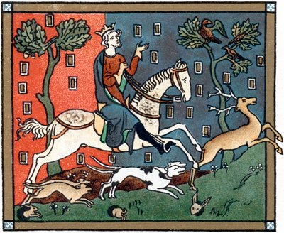 Un rey Plantagenet de Inglaterra cazando de Unbekannt