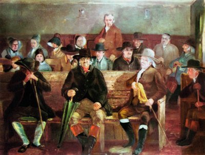Una reunión cuáquera, 1839 de Unbekannt