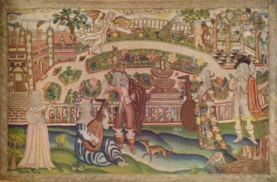 Una rara imagen de petit point del período de Carlos I, siglo XVII, 1936 de Unbekannt