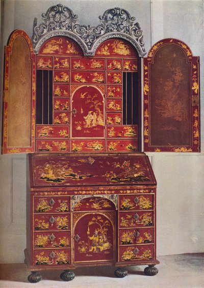 Un gabinete de laca roja, c. 1685, 1936 de Unbekannt