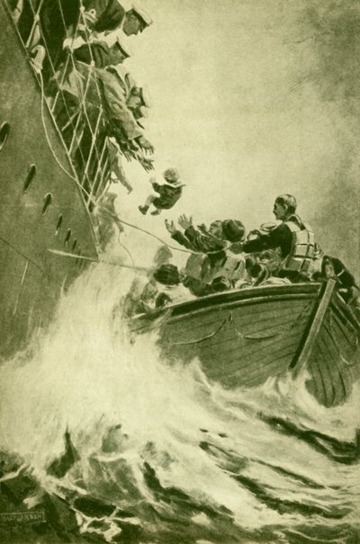 Un rescate en el mar, c1930 de Unbekannt