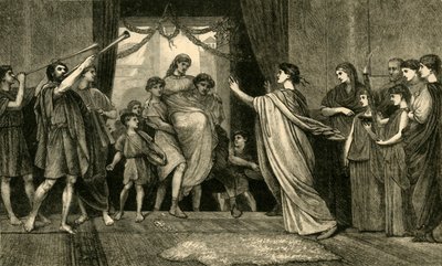 Una boda romana. - La llegada de la novia a casa, 1881 de Unbekannt