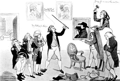 Una Escena en la Escuela del Escándalo, 1786 de Unbekannt