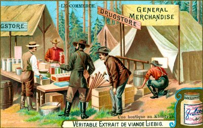 Una tienda en Klondyke, c. 1900 de Unbekannt