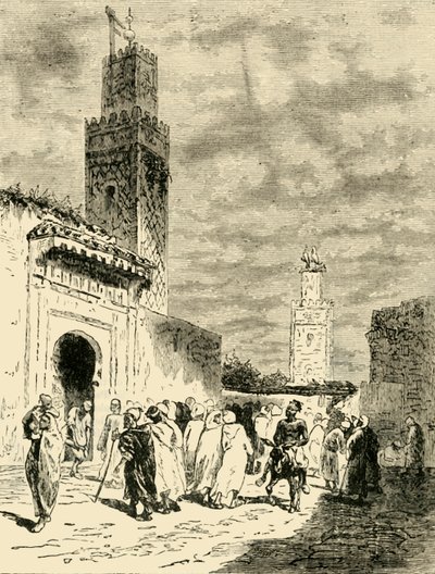 Una calle en Fez, 1890 de Unbekannt