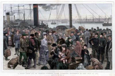 Estudio de la vida en Princes Landing Stage, Liverpool - Destruido por el fuego el 28 de julio de 1874 de Unbekannt