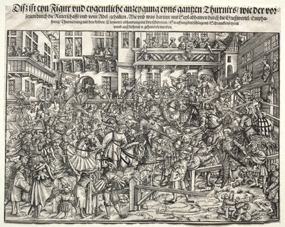 Un torneo, 1500s de Unbekannt