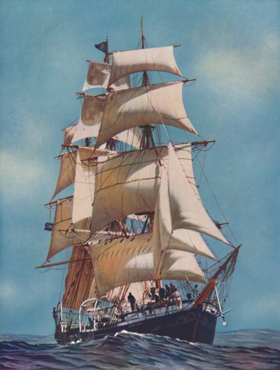 Un barco de entrenamiento durante cincuenta y dos años, el Joseph Conrad ahora está registrado como un yate, 1937 de Unbekannt
