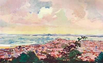 Vista de Río y la bahía de Unbekannt