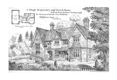 Un dispensario de aldea y sala parroquial construidos en East Kennett, Marlborough, 1884 de Unbekannt