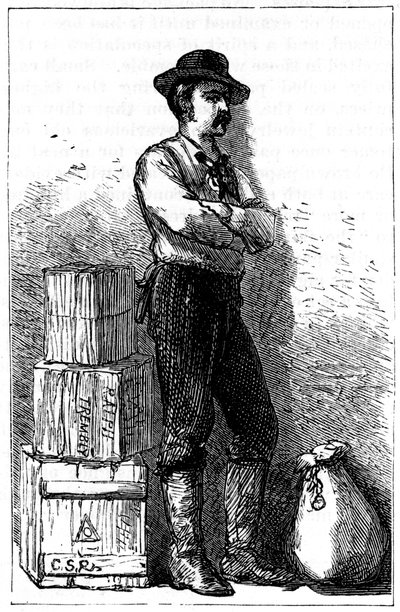 Un mensajero de Wells Fargo de su servicio de entrega exprés vía el Istmo de Panamá, 1875 de Unbekannt
